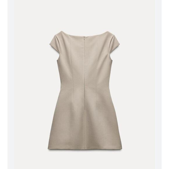 Nwt-Zara TAILORED MINI DRESS-XXL - Picture 3 of 7